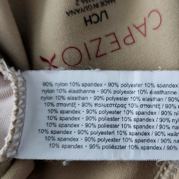 Capezio Girls Nude One Piece Bodysuit, Little Girls Size Large - Picture 7 of 10